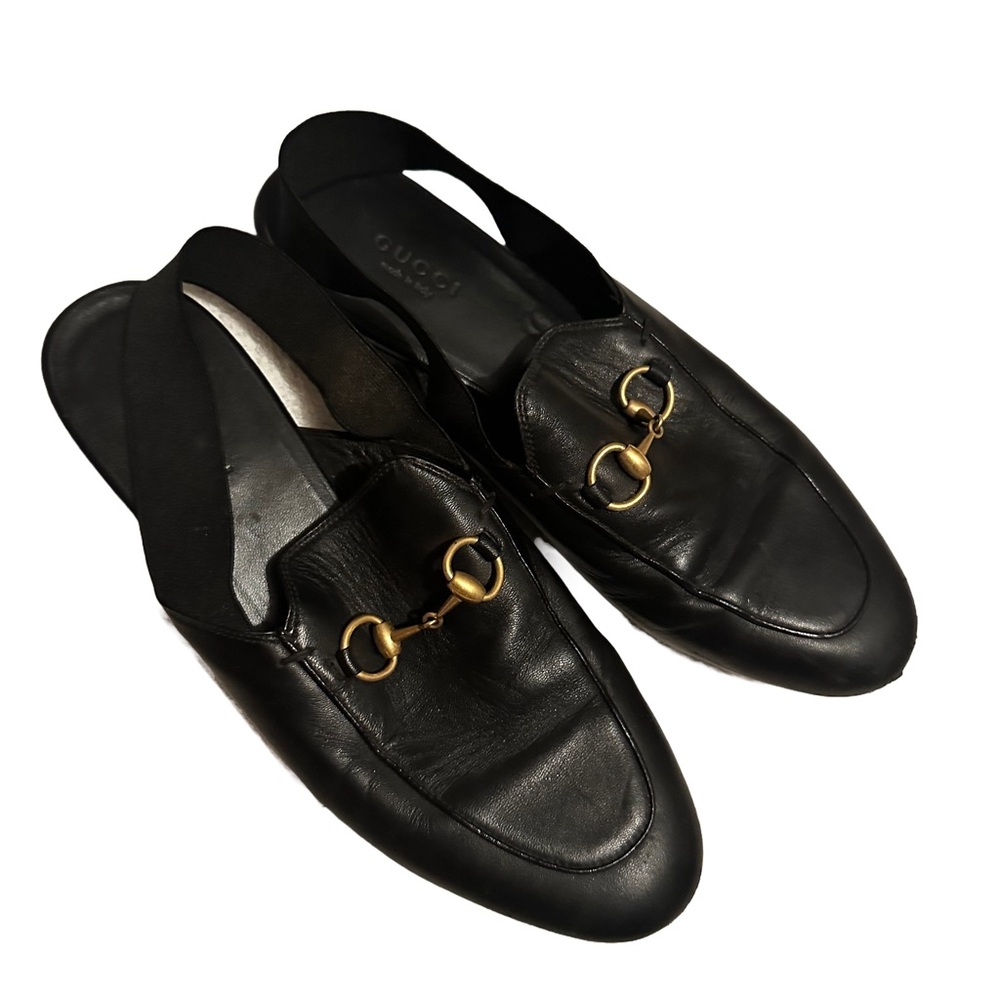 Gucci women’s Black Leather Loafers